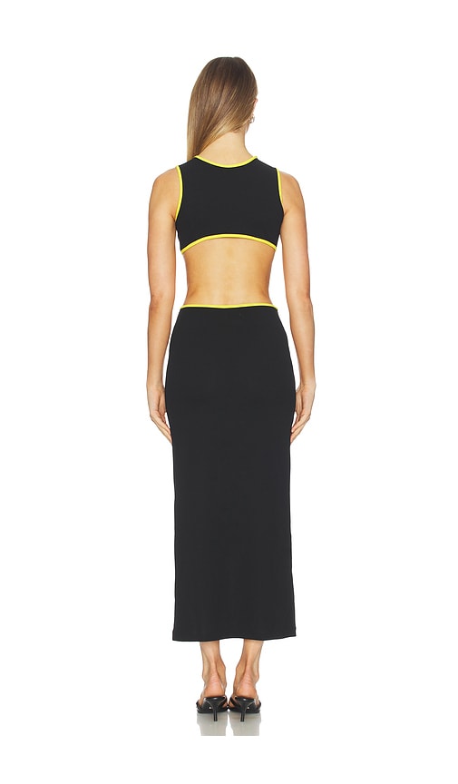  Saudade Cutout-kleid In Black,yellow. Größe Xs. Also In S, M, L, Xl. 