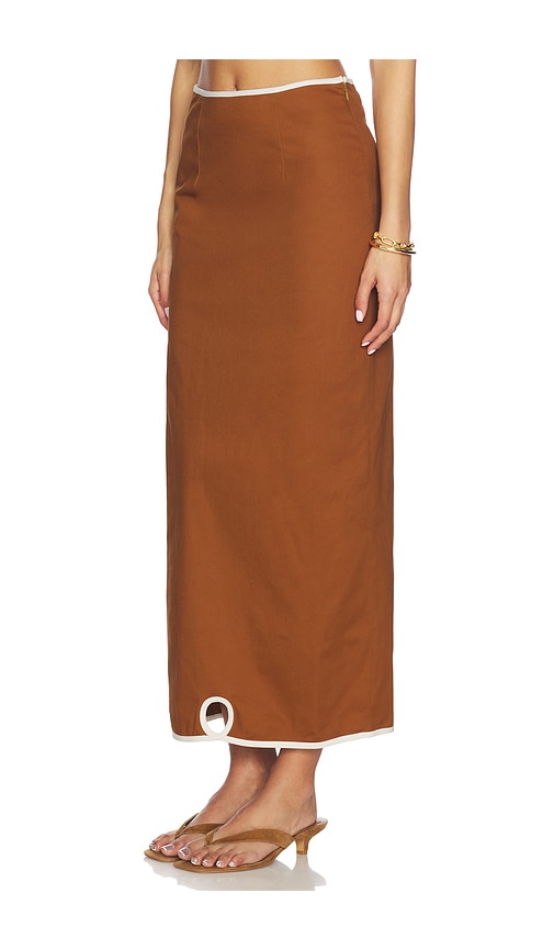  Saudade Maxirock Zuma In Brown,white. Größe Xs. Also In S, M, L, Xl. 