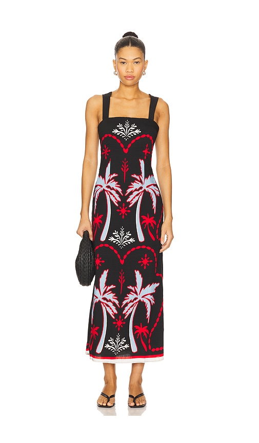 Florence Midi Dress in Black. - size L (also in M, S, XS) - SEVEN WONDERS - Modalova