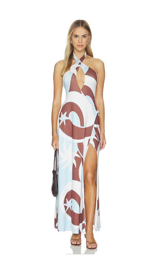 SEVEN WONDERS Kamilla Keyhole Twist Maxi Dress