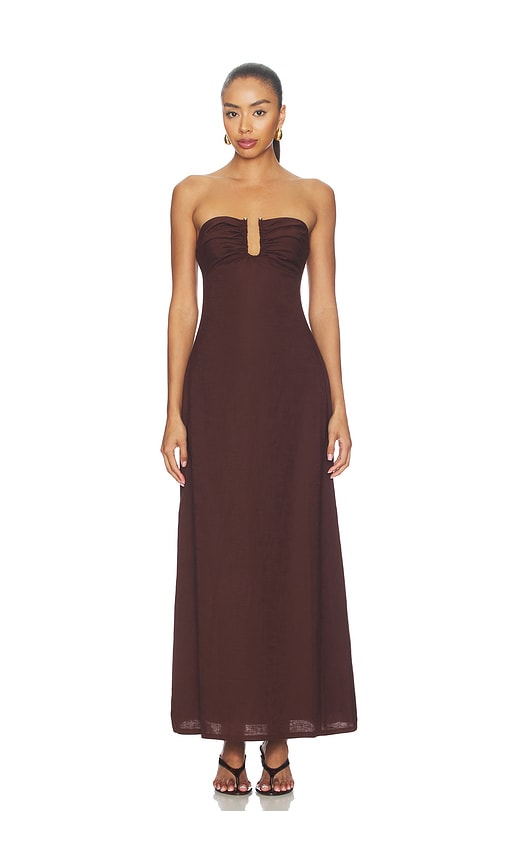 SEVEN WONDERS Martha Strapless Maxi Dress