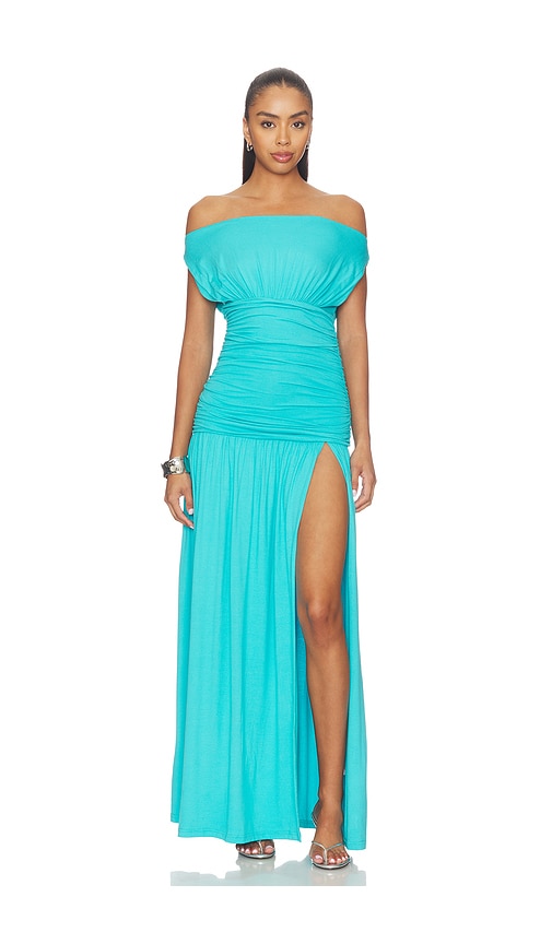 SEVEN WONDERS Iva Off Shoulder Maxi Dress