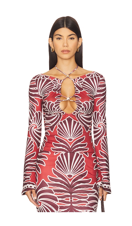 Sienna Sleeved Top in Red. - size L (also in M, S, XL, XS) - SEVEN WONDERS - Modalova