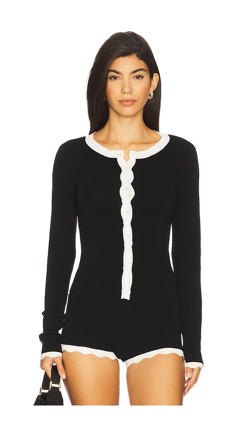 Seven Wonders Milenia Sleeved Top In Black