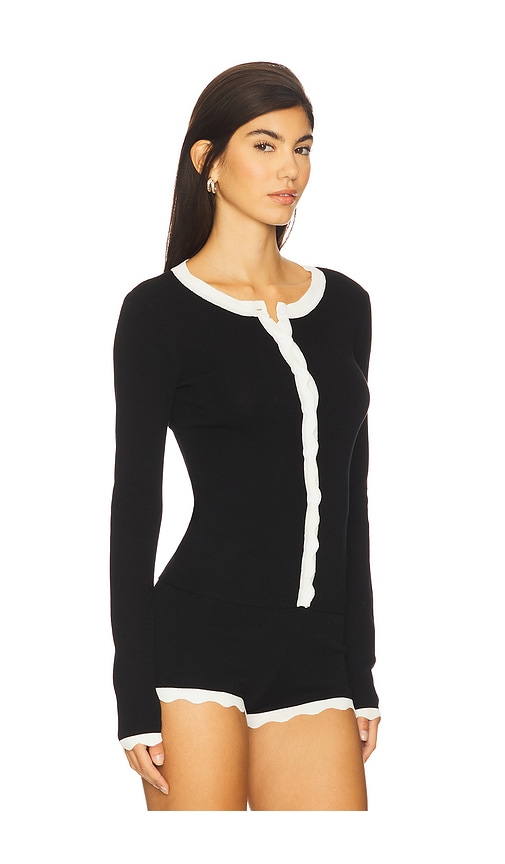 Seven Wonders Milenia Sleeved Top In Black
