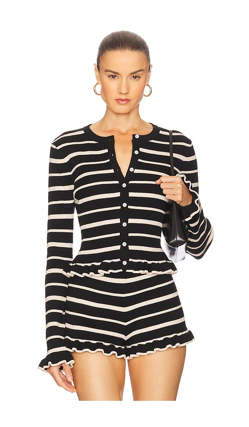 Seven Wonders Donna Long Sleeve Top In Black