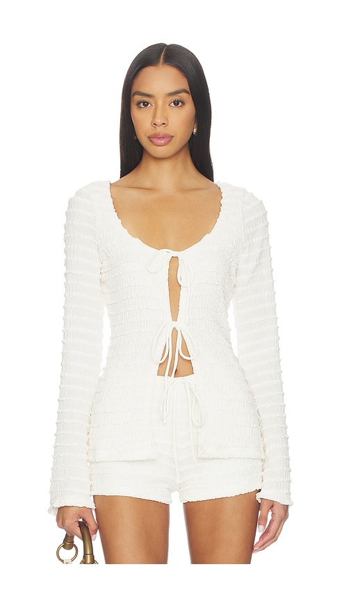 SEVEN WONDERS Adalee Ruffle Texture Top en White Taille M Also en S XS L XL 88 €