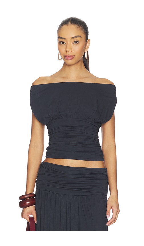 SEVEN WONDERS Avanni Off Shoulder Ruched Top