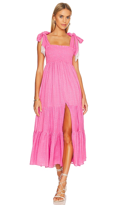 Sundress Jade Maxi Dress In Saint Barth Neon Pink