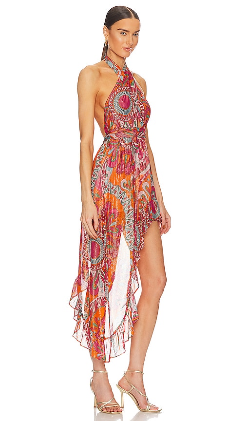 Sundress Amina Dress In Fuchsia,orange