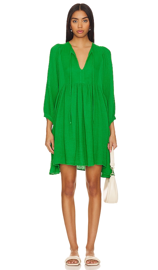 Sundry Midi Dress In Herb Green
