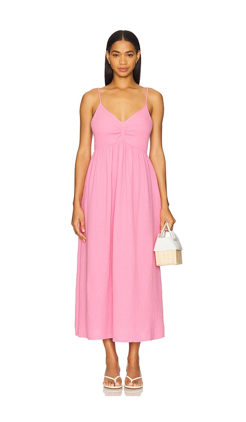Gauze Tie Strap Dress in Pink. - size S (also in M, XS)