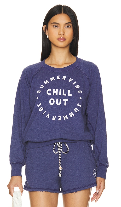 Shop Sundry Raglan Sweatshirt In Navy