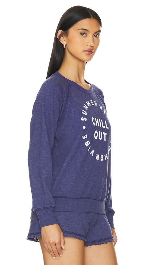 Shop Sundry Raglan Sweatshirt In Navy