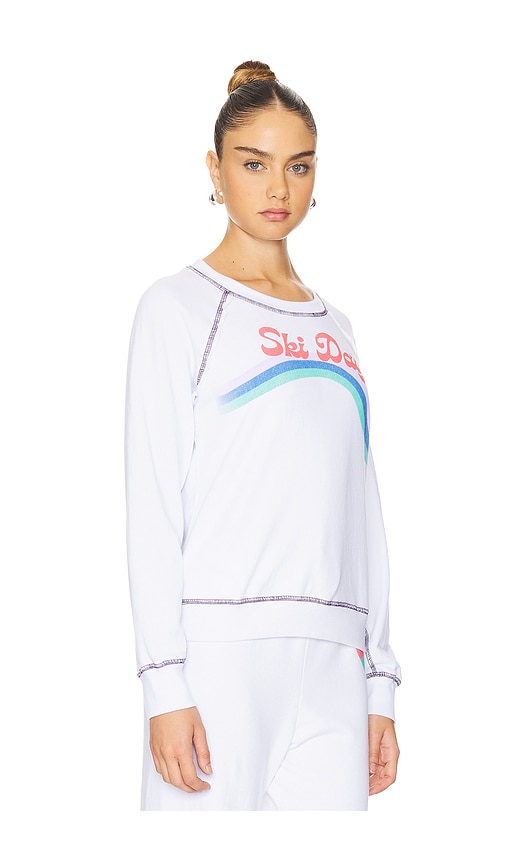 Shop Sundry Raglan T Ski Day Sweatshirt In Optic White