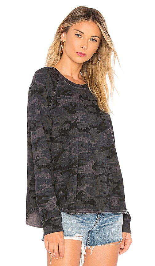 sundry camo trapeze sweatshirt