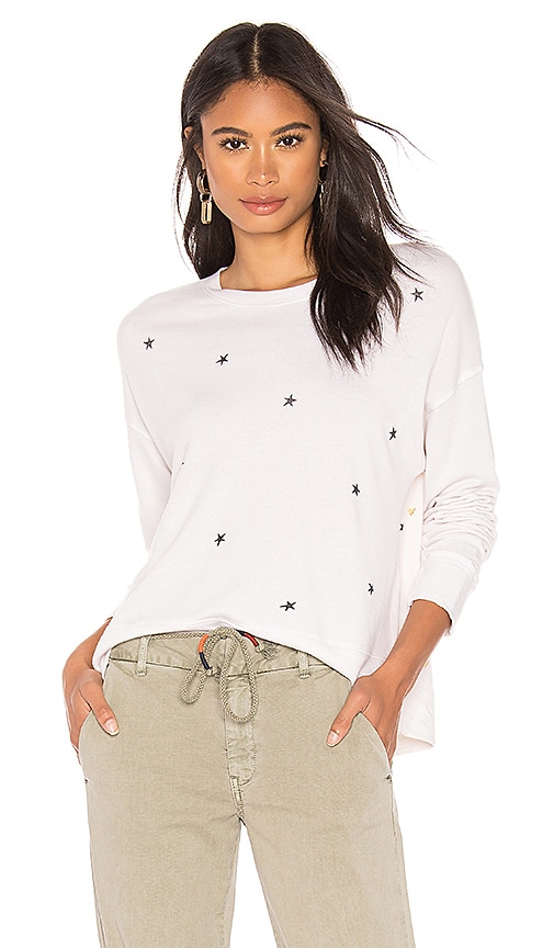 Stars + Hearts Hi Low Crew Sweatshirt