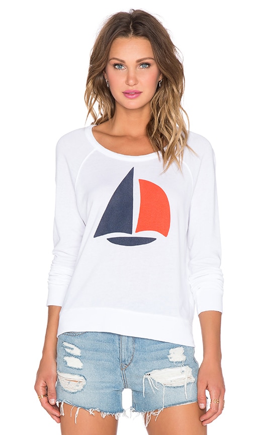 Sailboat Cropped Pullover