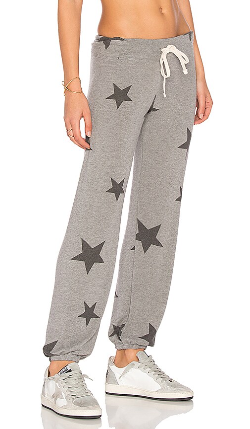 grey sweatpants with stars