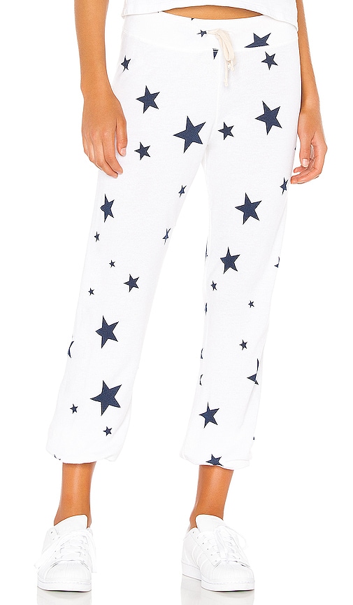 grey sweatpants with stars