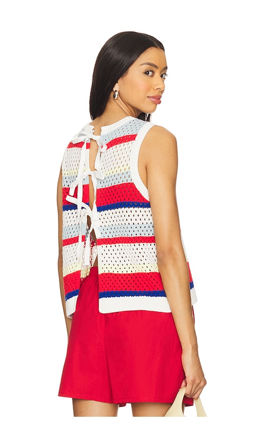 Sundry Sundr Tie Back Stripe Tank Sweater