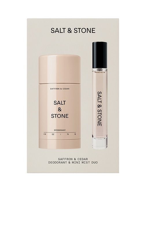 Salt & Stone Saffron & Cedar Deodorant + Mini Mist Duo