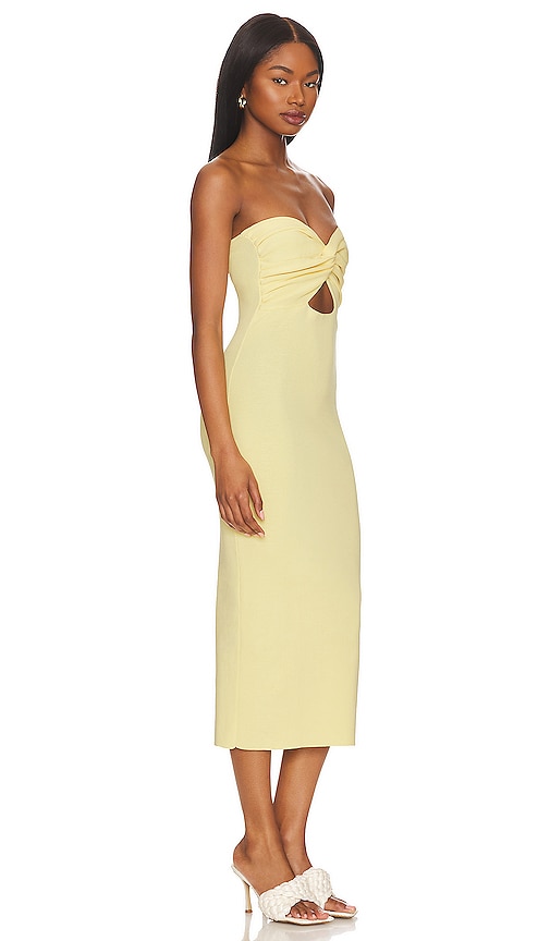 Shop Sndys Maia Dress In Lemon