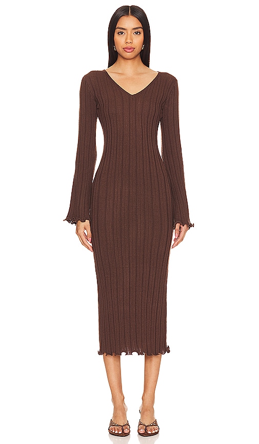 Shop Sndys Serna Dress In Brown