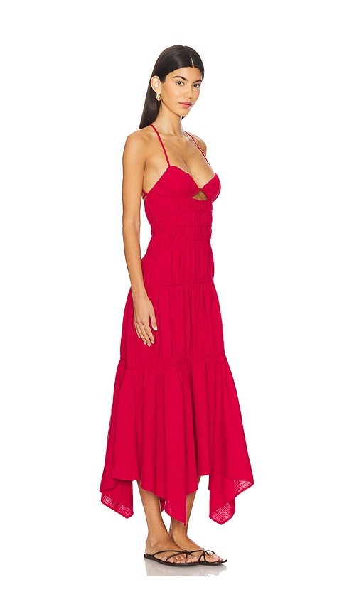 Shop Sndys X Revolve Tahlia Dress In Cherry Red