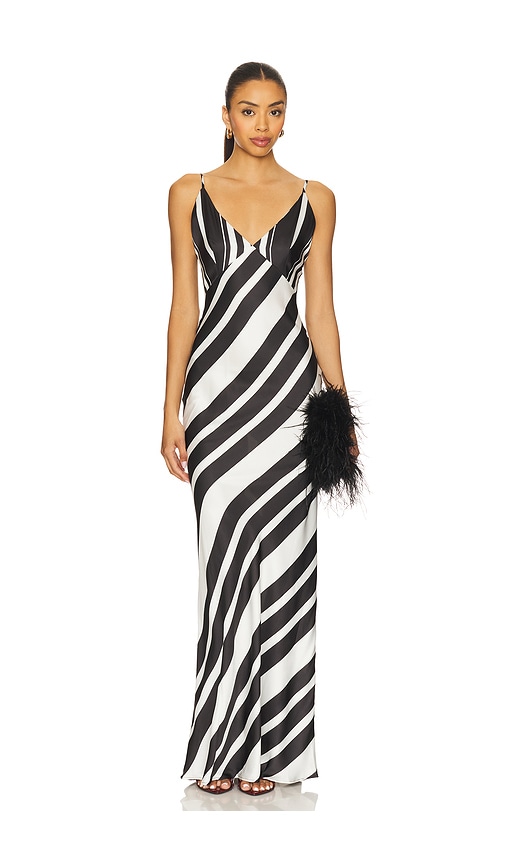Agnes Maxi Dress in Black. - size XXS (also in L, M, S, XS, XXL)
