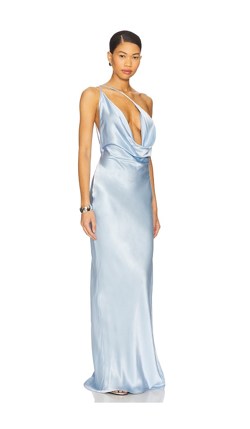 Sndys X Revolve Johanna Cowl Neck Maxi In Blue