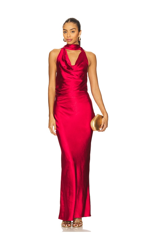 Sndys Rosanna Maxi Dress In Red