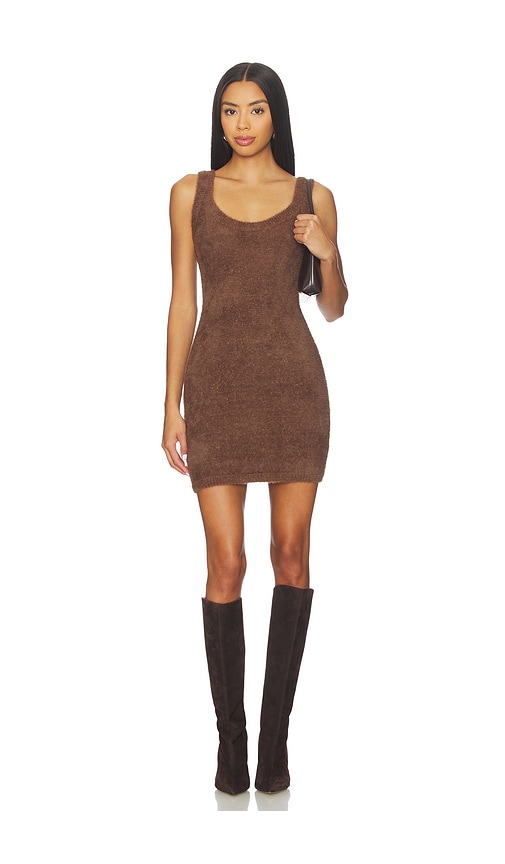 SNDYS ROBE KAILEY FLUFFY MINI en Chocolate Taille L Also en S XS M 39 €