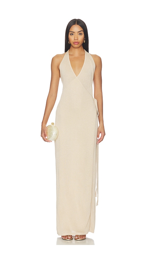 SNDYS ROBE TIARE SHIMMER MAXI en Beige Taille L Also en XXS XS S M XL 121 €