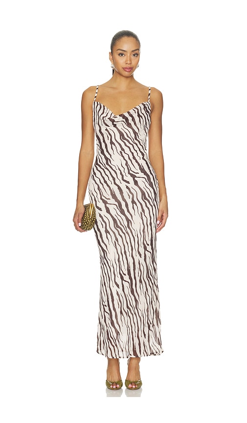x REVOLVE Skin Maxi Dress by SNDYS in Choc Zebra