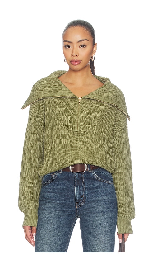 x REVOLVE Hayley Zip Jumper by SNDYS in Olive Marle