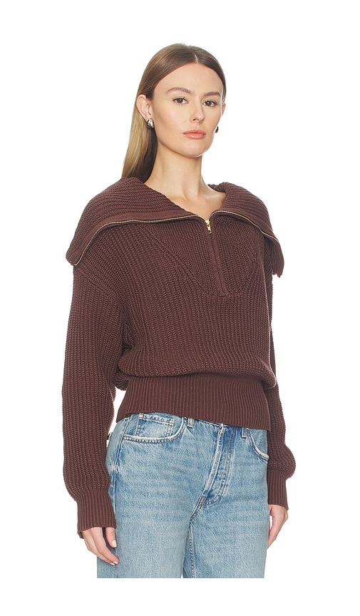  Sndys Jumper Hayley Zip In Chocolate. Größe S. Also In Xxs, Xs, M, L, Xl. 