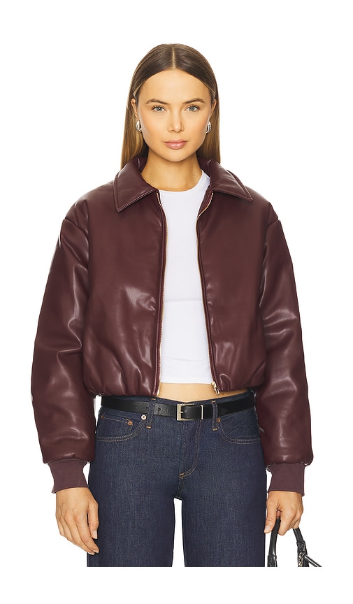 Sndys Thorne Bomber Jacket In Burgundy