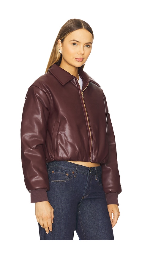 Sndys Thorne Bomber Jacket In Burgundy