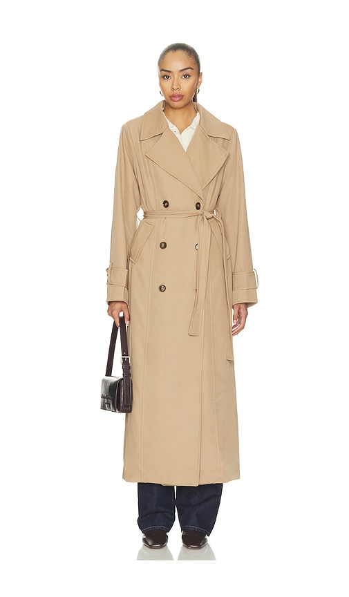 Sndys Mikkel Trench Coat In Brown