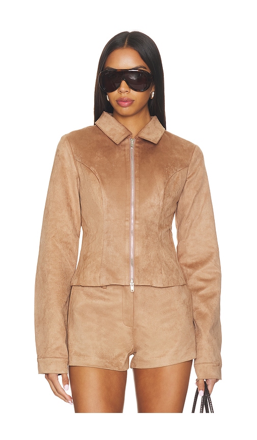 Archer Faux Suede Jacket by SNDYS in Tan
