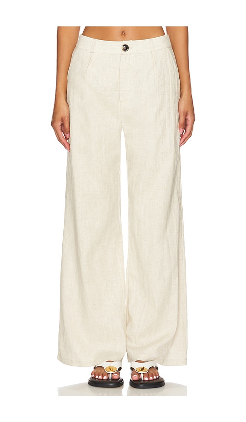 Shop Sndys Hale Linen Pants In Cream