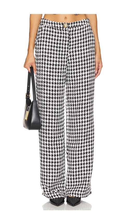 Shop Sndys Tweed Pant In Black & White