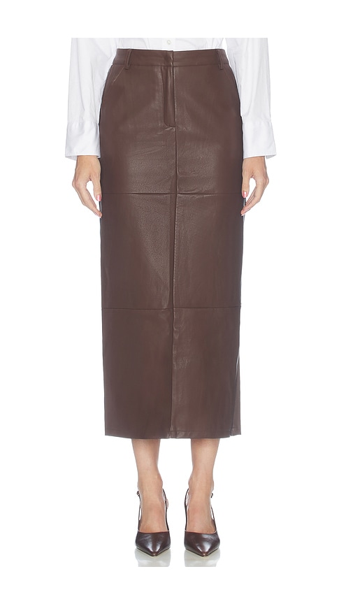 x REVOLVE Ida Midi Skirt by SNDYS in Chocolate