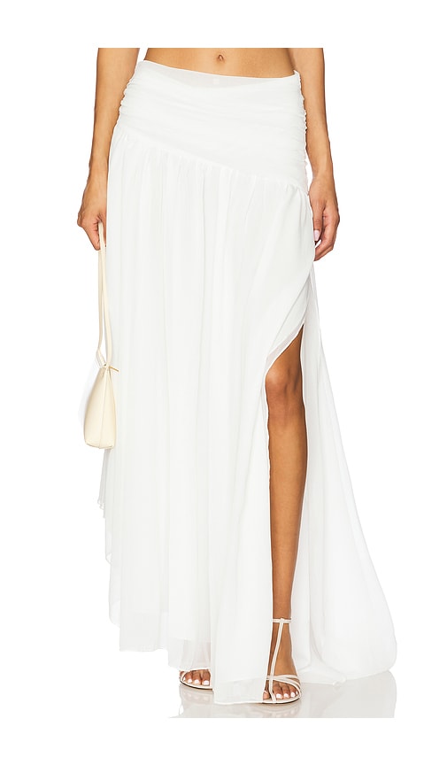 x REVOLVE Camelia Handkerchief Skirt in Blue. - size XXS (also in L, M, S, XS)