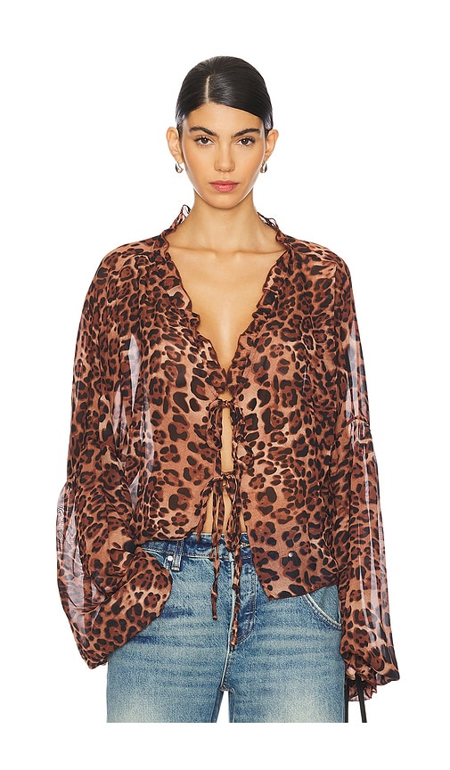 Shop Sndys X Revolve Eli Top In Leopard