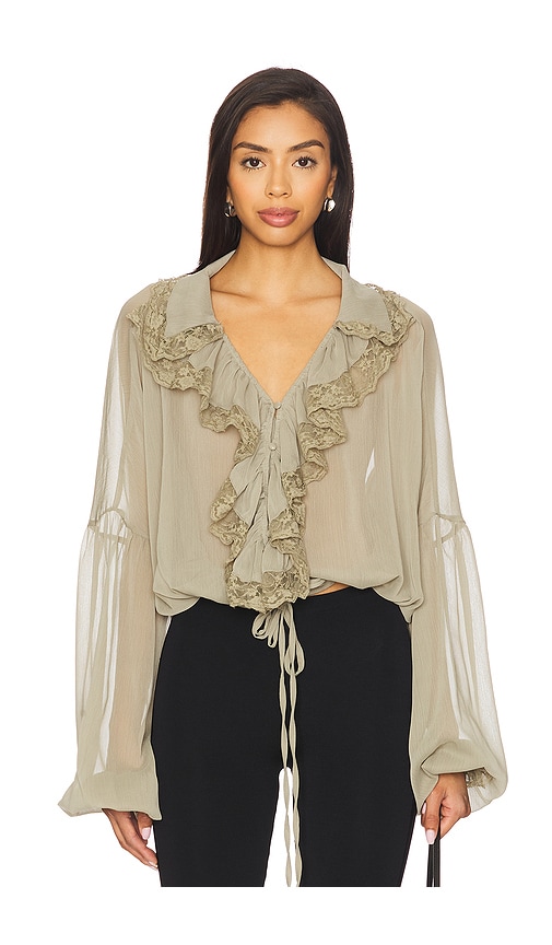 Pearl Top in Sage. - size L (also in M, S, XL, XS, XXL) - SNDYS - Modalova