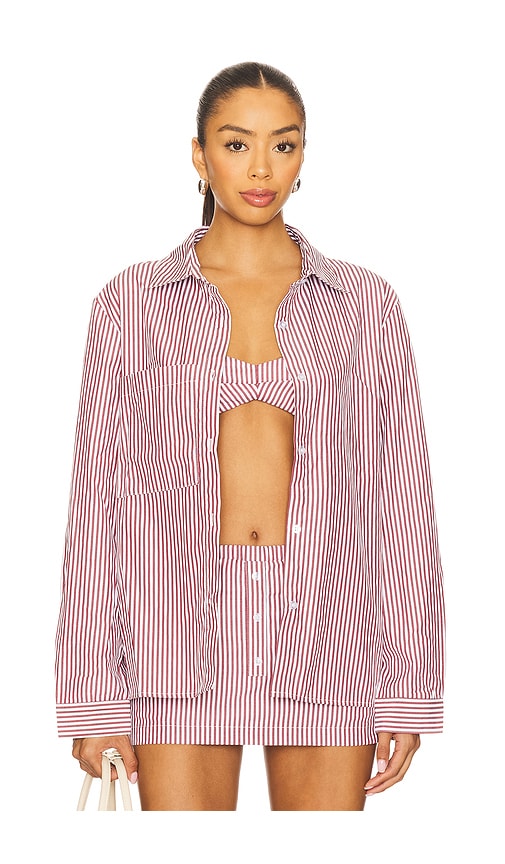X REVOLVE Estelle Shirt in Red. - size L (also in M, S, XL, XS, XXL) - SNDYS - Modalova