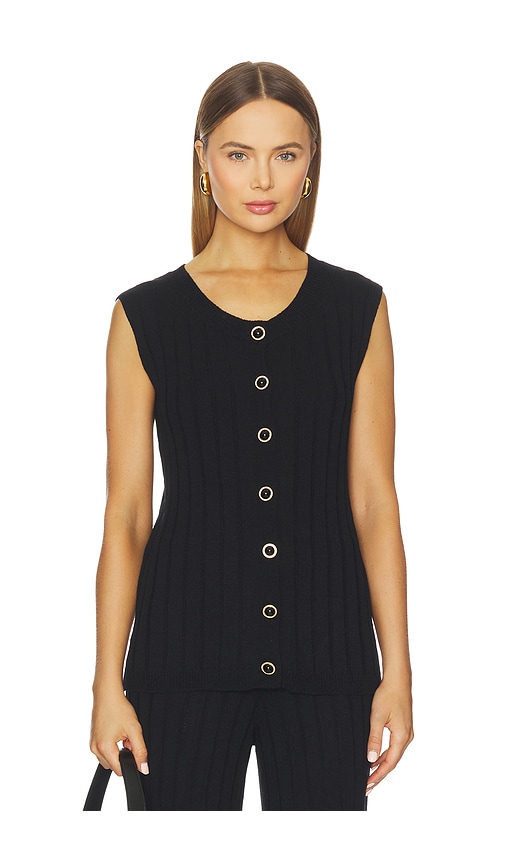 Sndys Baha Ribbed 탑 In Black