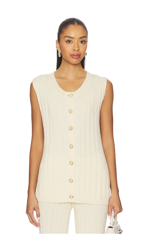 Sndys Baha Ribbed Top In Neutral